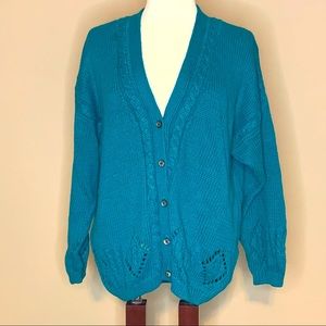 Sportables | Vintage Teal Boyfriend Cardigan